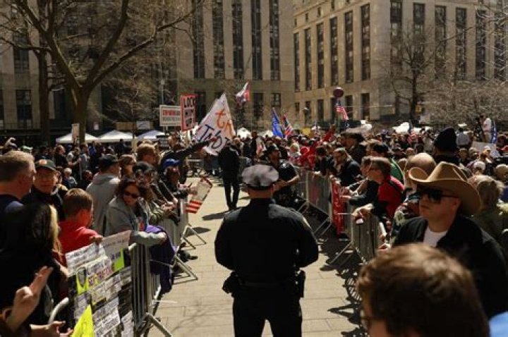
Who is ‘Lord of the Flies’? Maga protester carries pig’s head on stick outside Miami court for Trump’s arraignment 